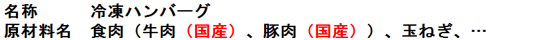 新しい原料原産地表示制度、対象となる原材料